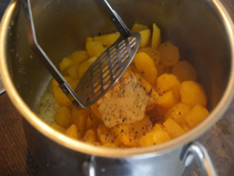 Grüner Spargel mit Leberkäsemantel und Kartoffelstampf - Rezept - Bild Nr. 17088