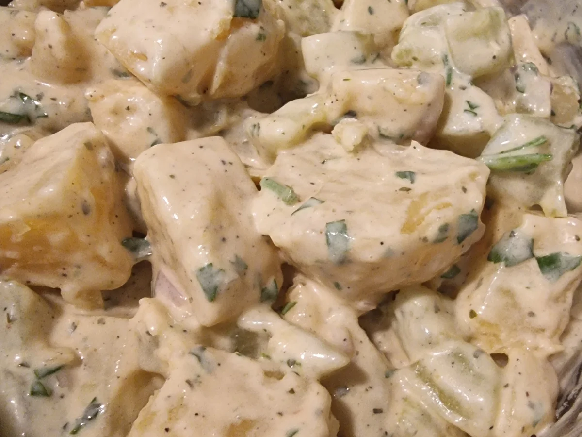 Bouletten auf Schmorgurken-Kartoffeln-Rahm - Rezept - Bild Nr. 17098