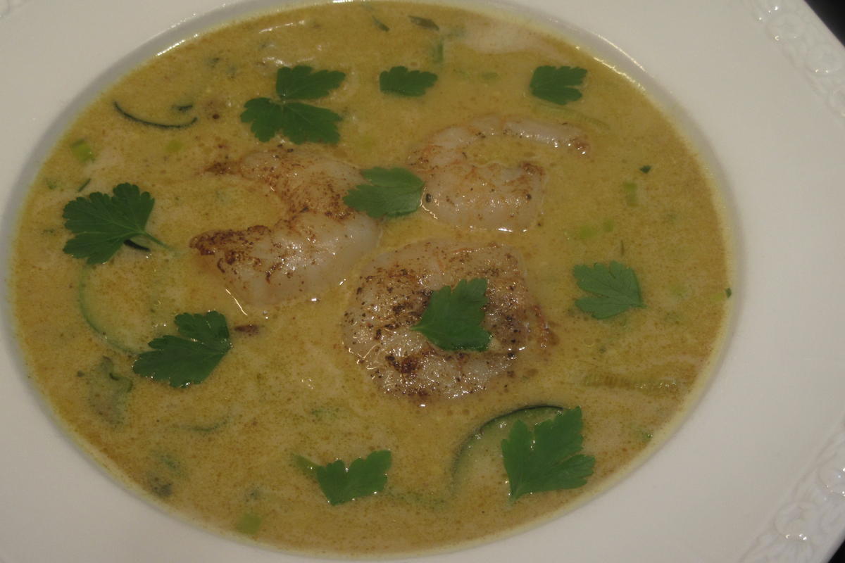 Suppen: Kartoffel-Curry-Suppe mit Garnelen - Rezept - Bild Nr. 2