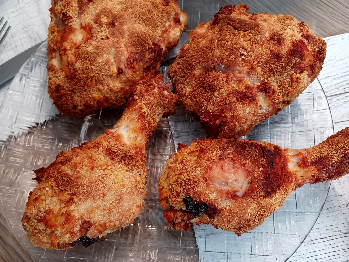 Rezept: Backhendelkeulen mit Kartoffel-Gurken-Salat Bild Nr. 17091 Backhendelkeulen mit Kartoffel-Gurken-Salat - Rezept - Bild Nr. 17091