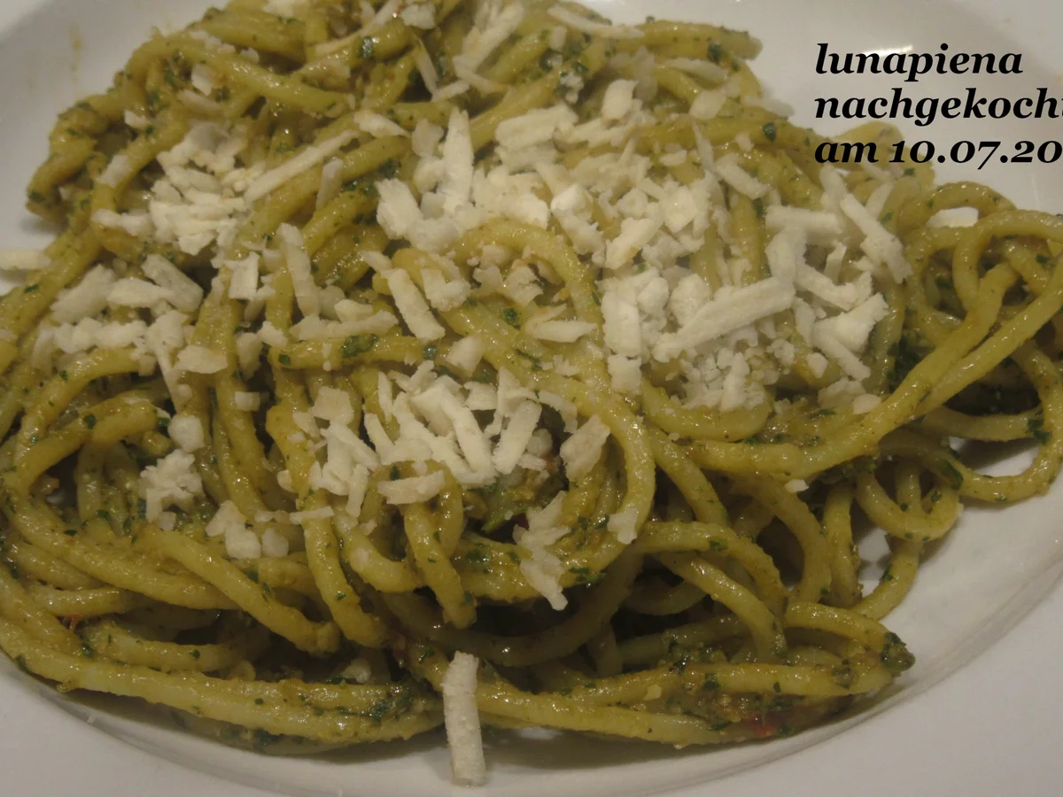 Rezept: Pasta mit Rucola-Tomaten-Pesto Bild Nr. 17103 Pasta mit Rucola-Tomaten-Pesto - Rezept - Bild Nr. 17103