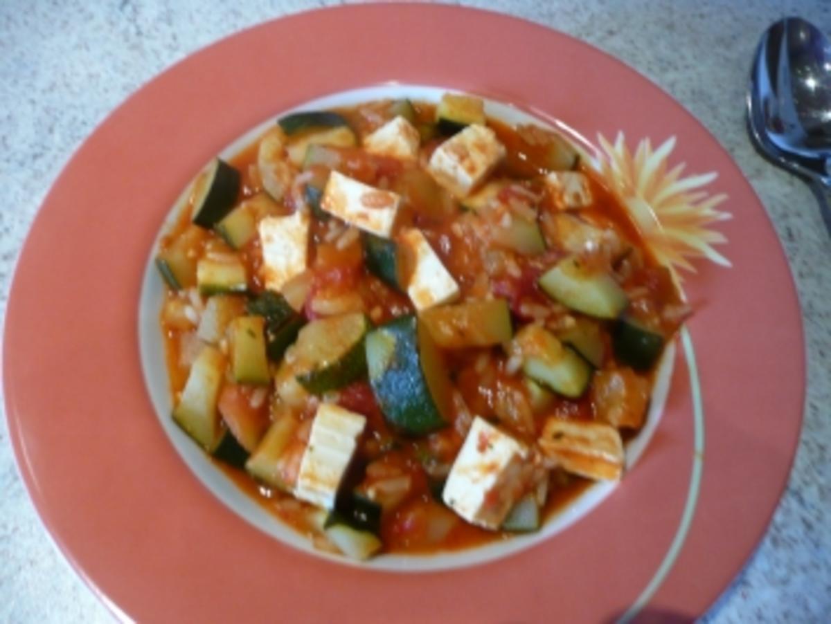 Schnelle Zucchini -Pfanne mit Tomaten - Rezept