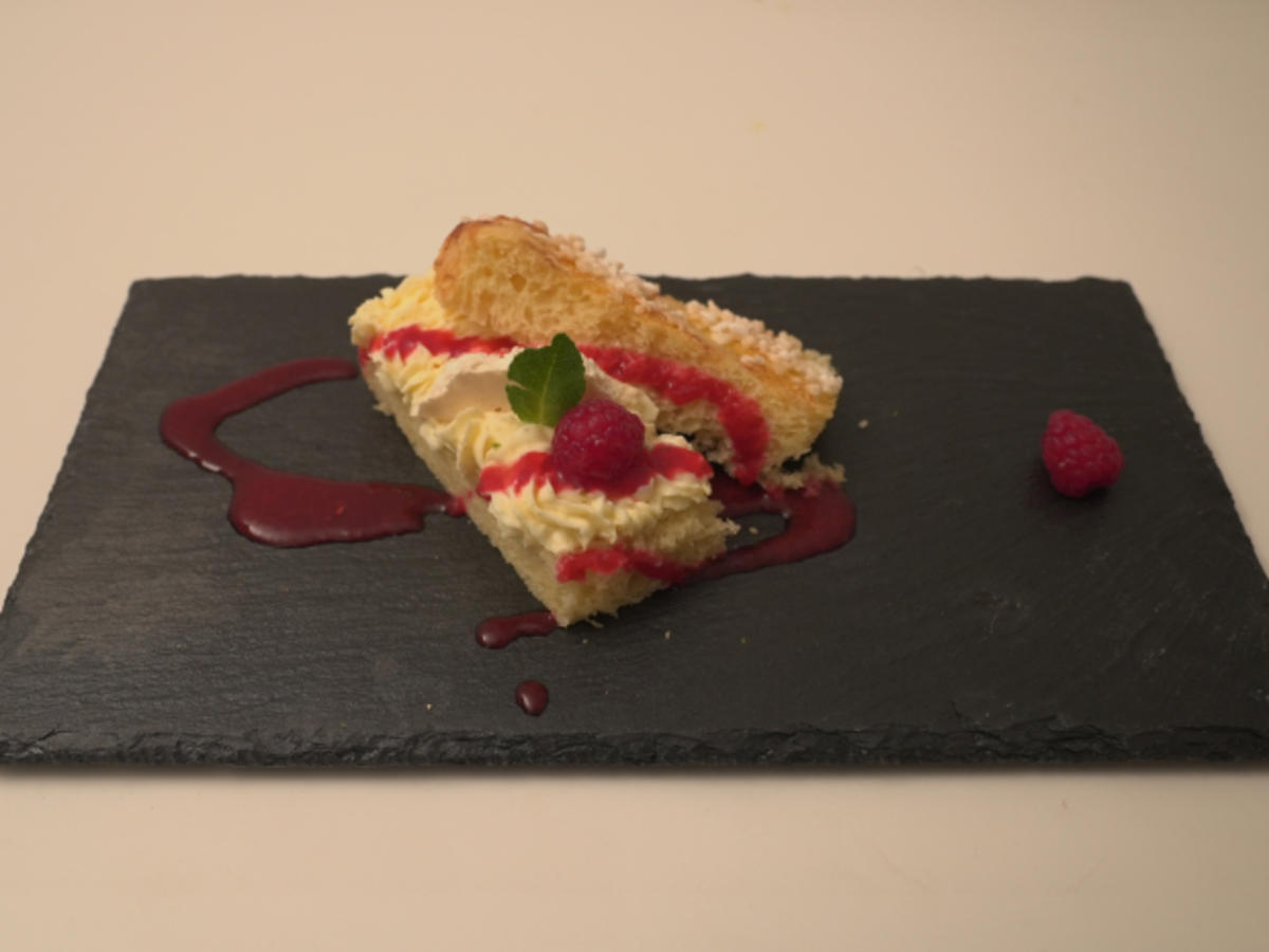 Tarte Tropézienne mit Himbeeren und Meringue - Rezept - Bild Nr. 17096