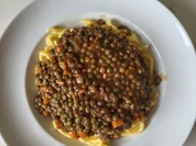 Alblinsen mit Spätzle und Würstchen - Rezept - Bild Nr. 2