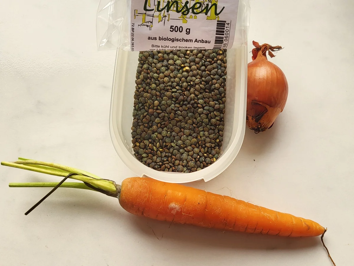 Alblinsen mit Spätzle und Würstchen - Rezept - Bild Nr. 7