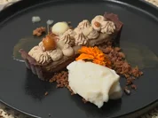 Birnen-Sorbet auf Kaffee-Crumble mit Kaffee-Tarte - Rezept - Bild Nr. 17096