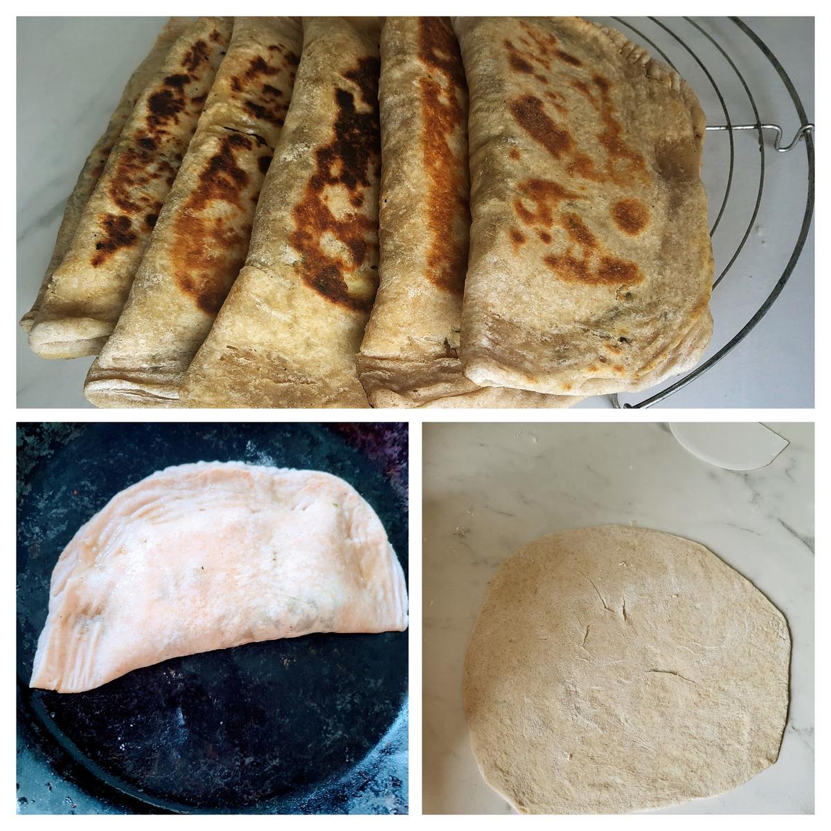 Gözleme aus Sauerteig mit Hackfleisch-Spinat Füllung - Rezept - Bild Nr. 6