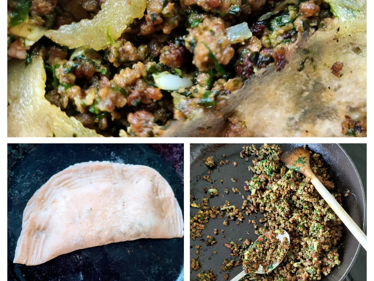 Rezept: Gözleme aus Sauerteig mit Hackfleisch-Spinat Füllung Bild Nr. 7 Gözleme aus Sauerteig mit Hackfleisch-Spinat Füllung - Rezept - Bild Nr. 7