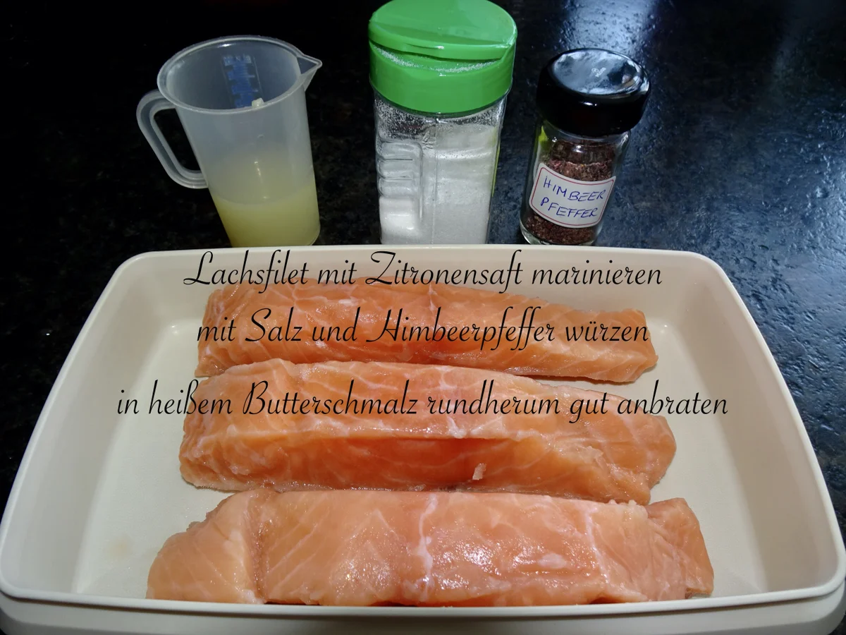 Rezept: mariniertes Lachsfilet mit feinem Zitronensößchen Bild Nr. 17107 mariniertes Lachsfilet mit feinem Zitronensößchen - Rezept - Bild Nr. 17107