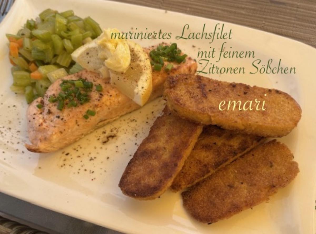 mariniertes Lachsfilet mit feinem Zitronensößchen - Rezept - kochbar.de