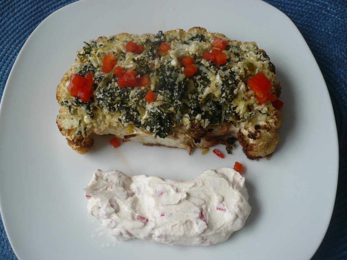 Blumenkohlsteaks mit Käsekruste - Rezept - Bild Nr. 17106