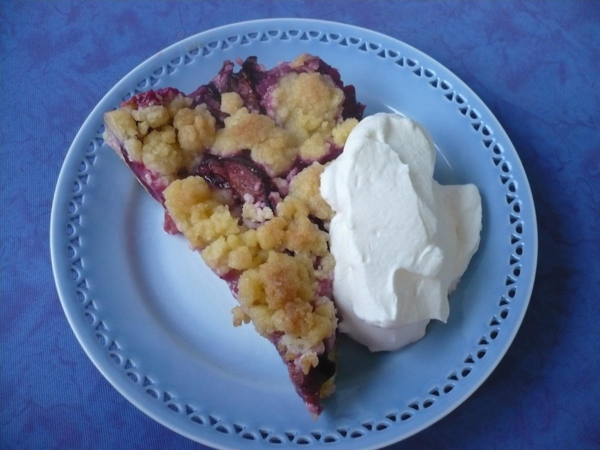 Streuselkuchen mit Zwetschen und Pudding - Rezept - Bild Nr. 17118