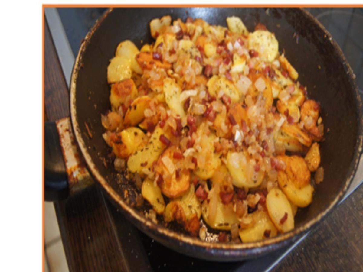 Herzhafte Bratkartoffeln mit Bratheringen und pikanten Gurkensalat - Rezept - Bild Nr. 9