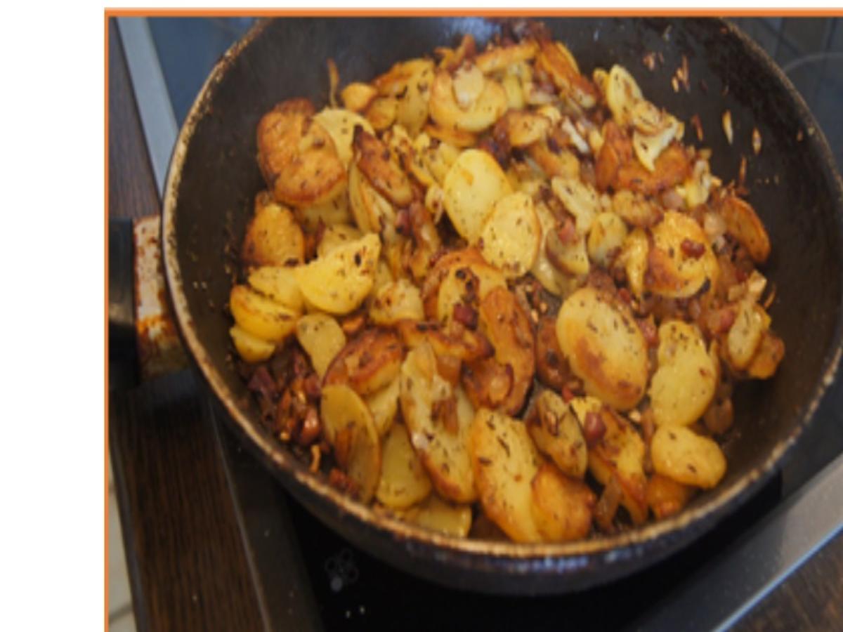 Herzhafte Bratkartoffeln mit Bratheringen und pikanten Gurkensalat - Rezept - Bild Nr. 10