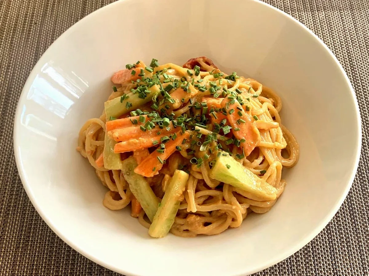 Vegane Pasta mit Erdnussbutter - Rezept - Bild Nr. 3