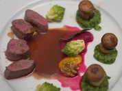 Rehrücken mit Pilzen, Bärlauch-Kartoffel-Stampf und Rote Beete Püree - Rezept - Bild Nr. 17118