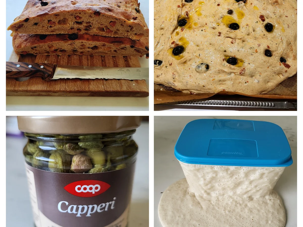 Oliven-Tomaten-Chorizo Foccacia (Sauerteig) - Rezept - Bild Nr. 17126