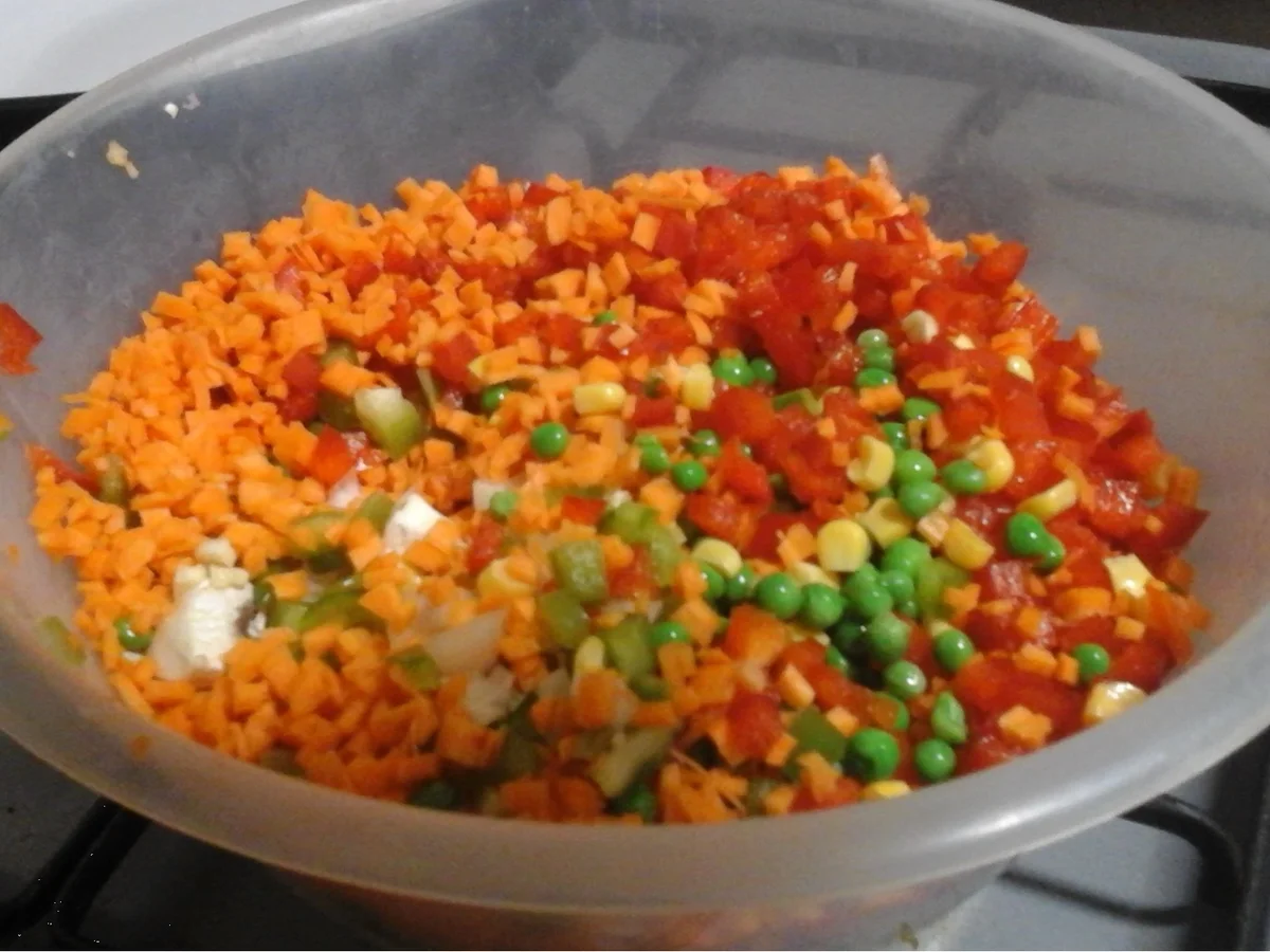 Birani mit Hähnchenfleisch, Gemüsemix und Eiern - Rezept - Bild Nr. 3