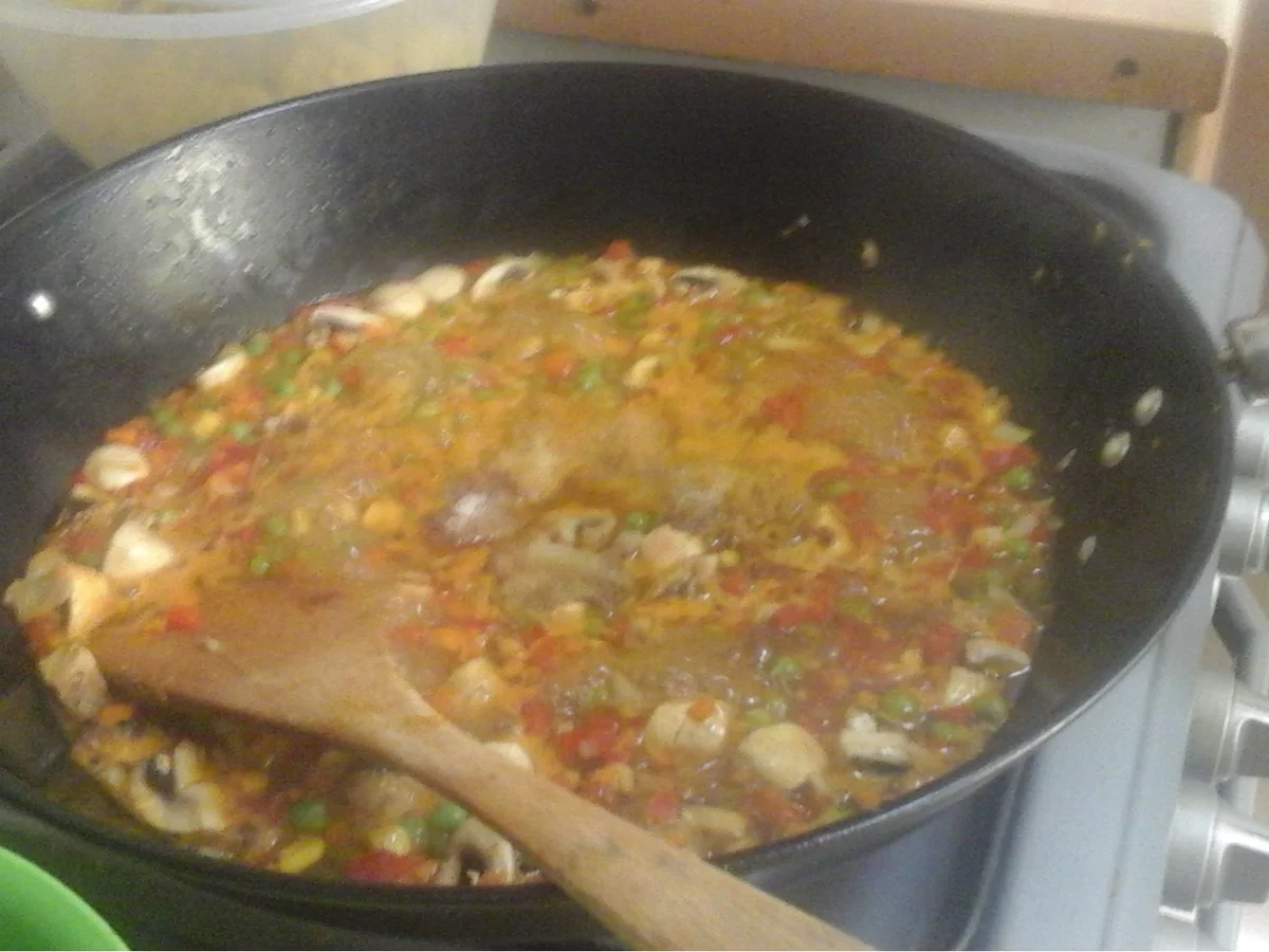 Birani mit Hähnchenfleisch, Gemüsemix und Eiern - Rezept - Bild Nr. 10