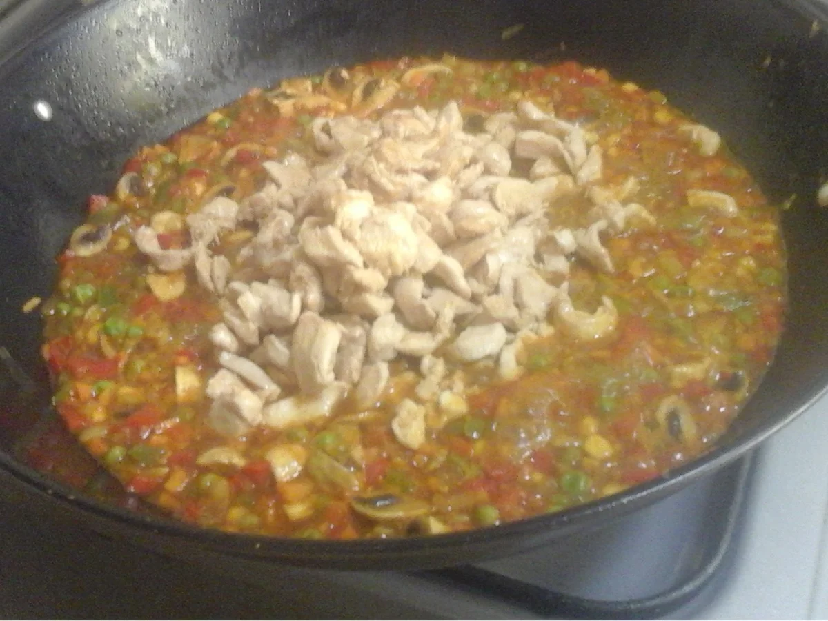 Birani mit Hähnchenfleisch, Gemüsemix und Eiern - Rezept - Bild Nr. 11