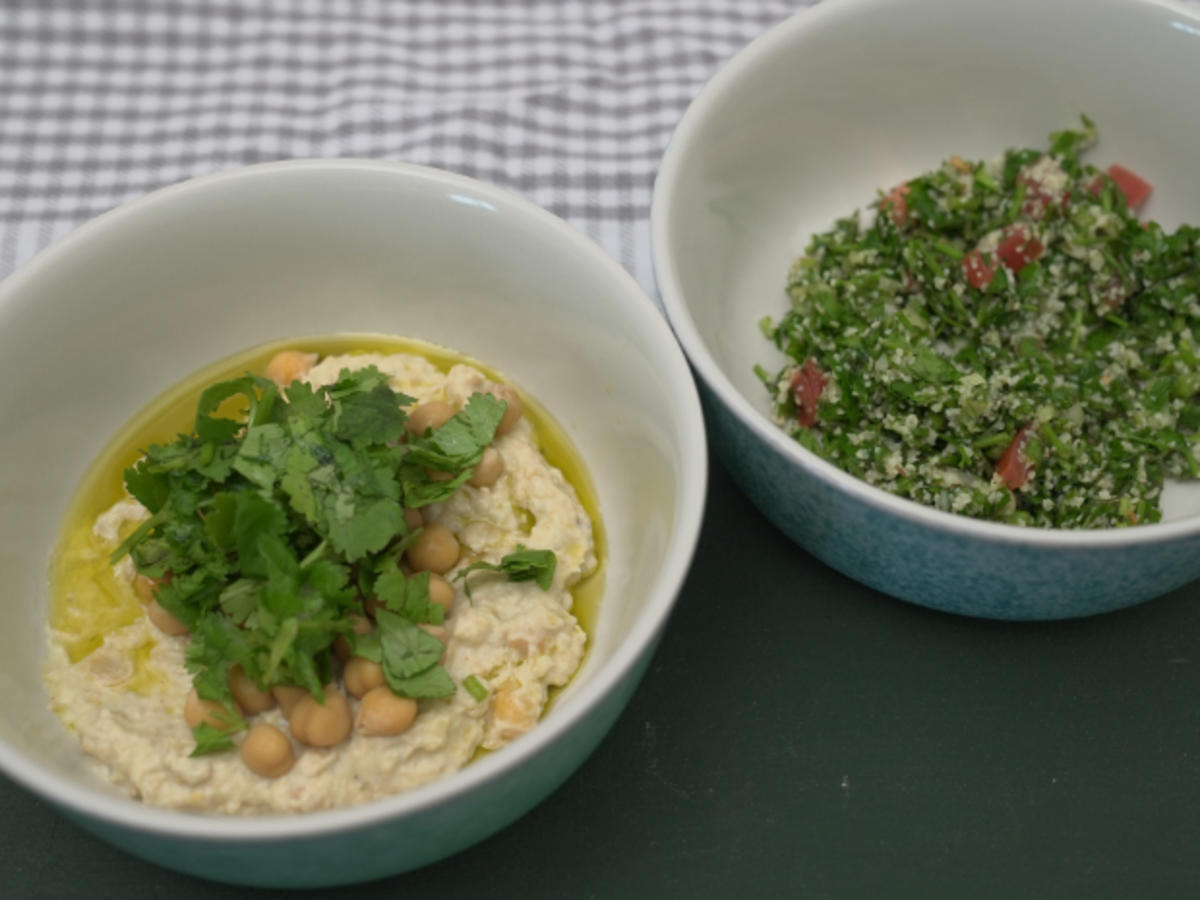 Baba Ghanoush mit Cous-Cous-Petersilien-Salat - Rezept - Bild Nr. 17121