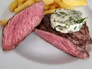 Rezept: Hüftsteaks mit Petersilien-Kapern-Butter und Pommes aus dem Ofen Bild Nr. 17121 Hüftsteaks mit Petersilien-Kapern-Butter und Pommes aus dem Ofen - Rezept - Bild Nr. 17121