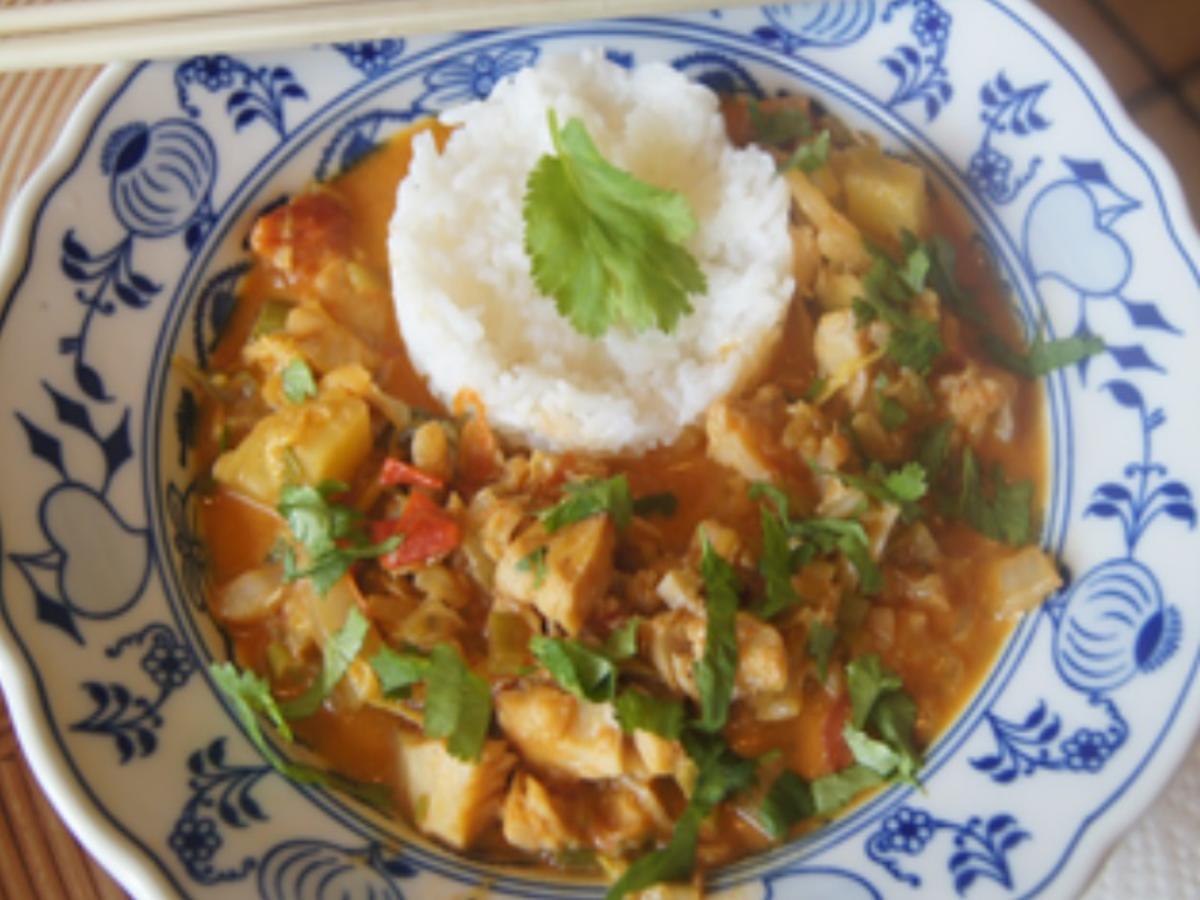 Fisch-Curry mit Ananas und Jasmin-Reis - Rezept - Bild Nr. 17129