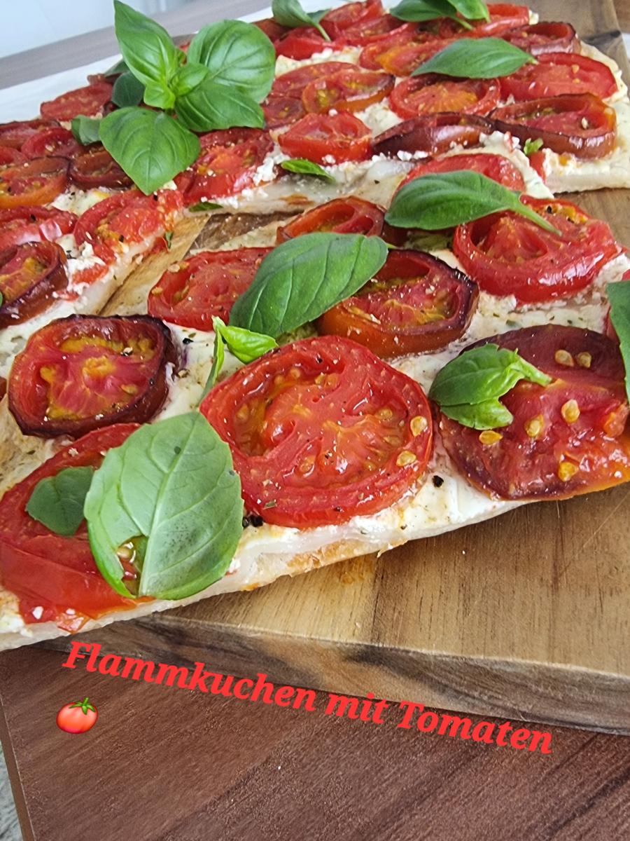 Flammkuchen mit Tomaten - Rezept - Bild Nr. 17135