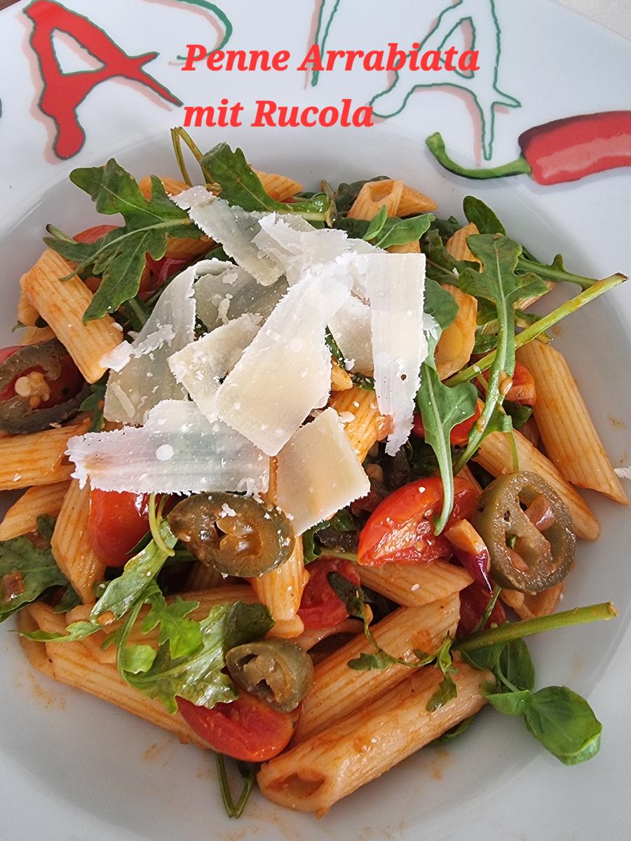 Penne Arrabiata mit Rucola - Rezept - Bild Nr. 17135