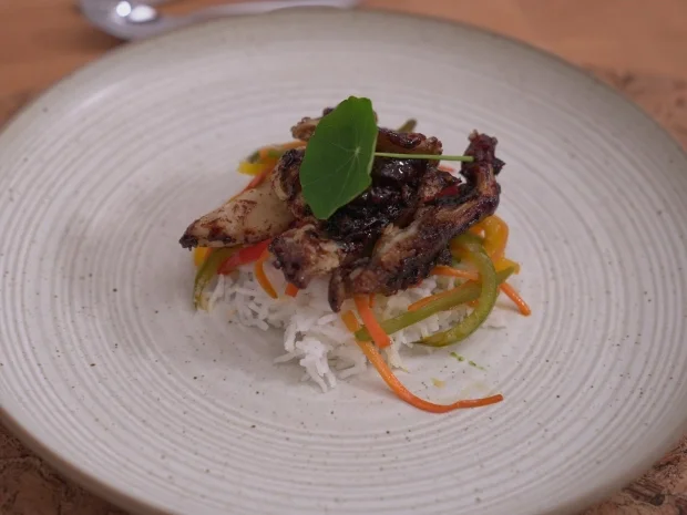 Rezept: Austernseitlinge auf Basmatireis mit Pesto Bild Nr. 2 Austernseitlinge auf Basmatireis mit Pesto - Rezept - Bild Nr. 2