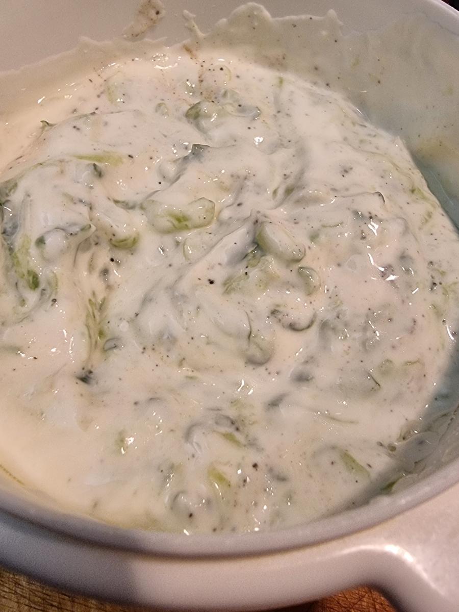 Zucchini-Feta-Taler mit Zaziki - Rezept - Bild Nr. 10