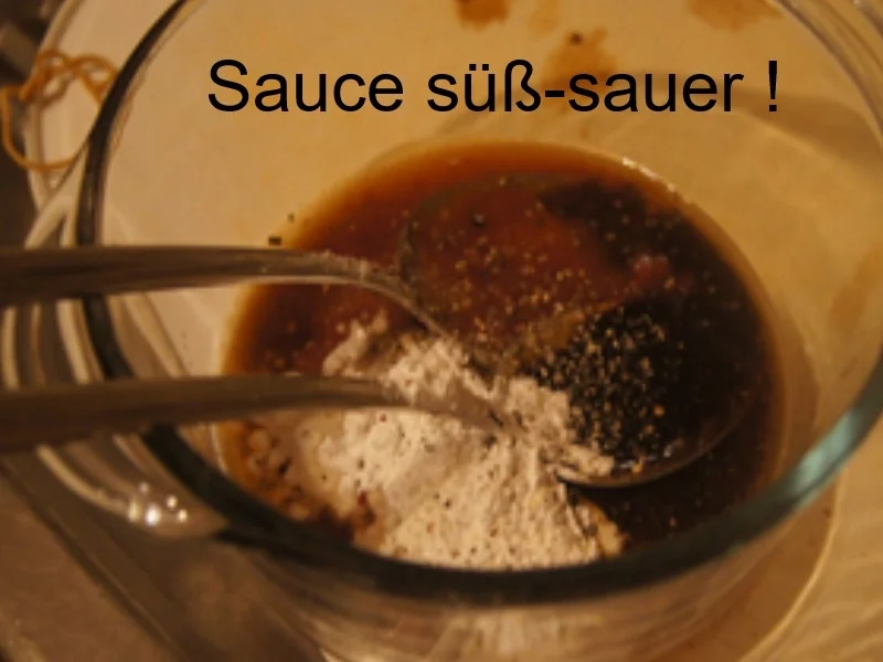 Rezept: Frittiertes Hähnchenfleisch süß-sauer mit Jasmin-Reis Bild Nr. 10 Frittiertes Hähnchenfleisch süß-sauer mit Jasmin-Reis - Rezept - Bild Nr. 10