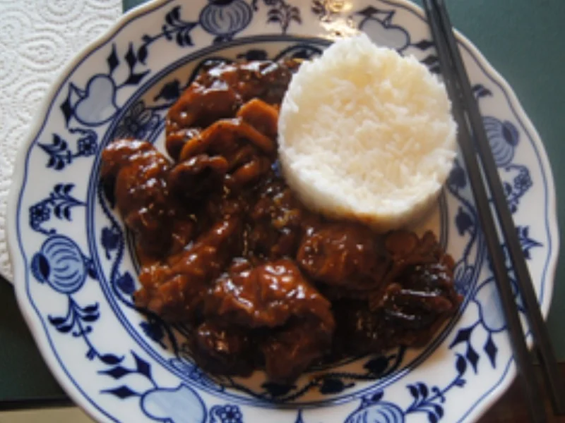 Rezept: Frittiertes Hähnchenfleisch süß-sauer mit Jasmin-Reis Bild Nr. 13 Frittiertes Hähnchenfleisch süß-sauer mit Jasmin-Reis - Rezept - Bild Nr. 13