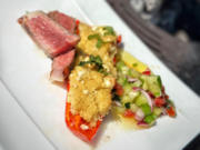 Black Angus Steak mit  Pico de Gallo von Radieschen und Melone (Sasha) - Rezept - Bild Nr. 2