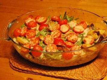 Rezept: Kartoffelauflauf mit Hack, Bohnen und Tomaten Kartoffelauflauf mit Hack, Bohnen und Tomaten - Rezept