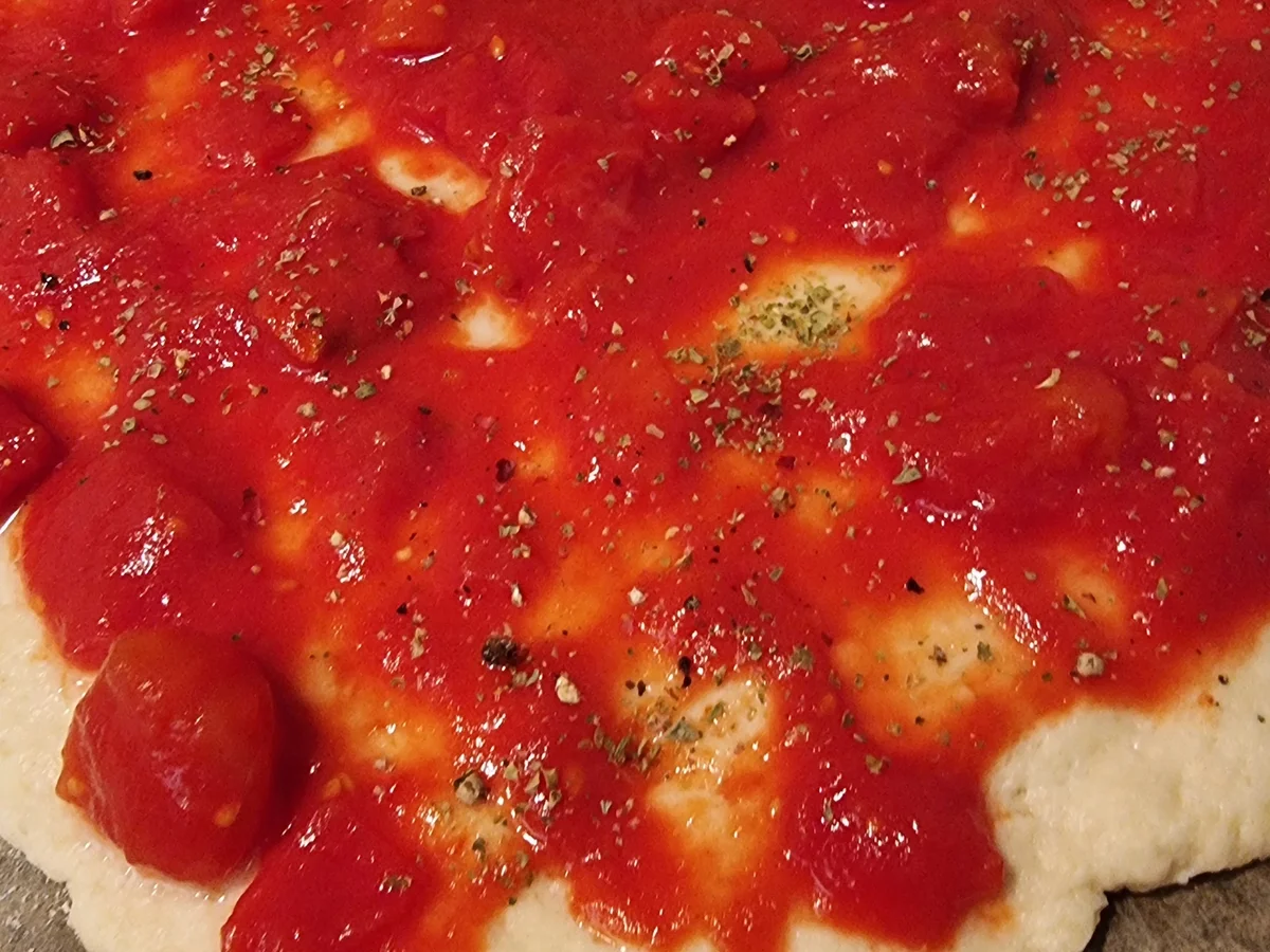 Pizza mit Schinken und Feta - Rezept - Bild Nr. 17144