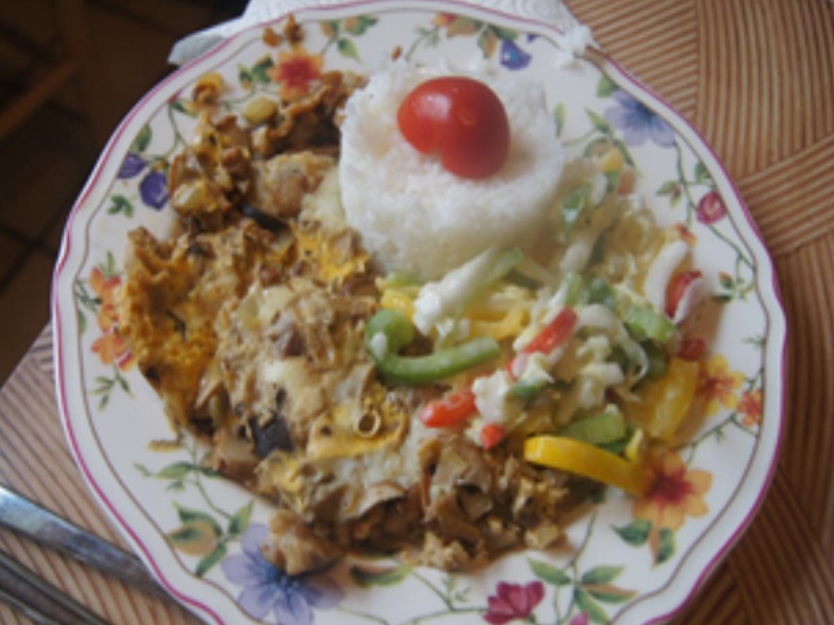 Omelett mit Steinpilzen, Paprika-Chinakohl-Salat und Jasmin-Reis - Rezept - Bild Nr. 15