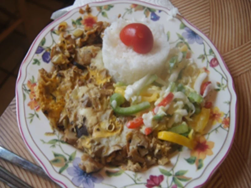 Omelett mit Steinpilzen, Paprika-Chinakohl-Salat und Jasmin-Reis - Rezept - Bild Nr. 15