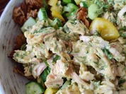 Knuspriger Reissalat mit Lachs und Edamame Bohnen - Rezept - Bild Nr. 17140