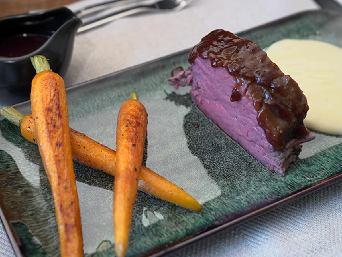 Teriyaki-Rinderfilet mit Kartoffelpüree und Möhren - Rezept - Bild Nr. 17143