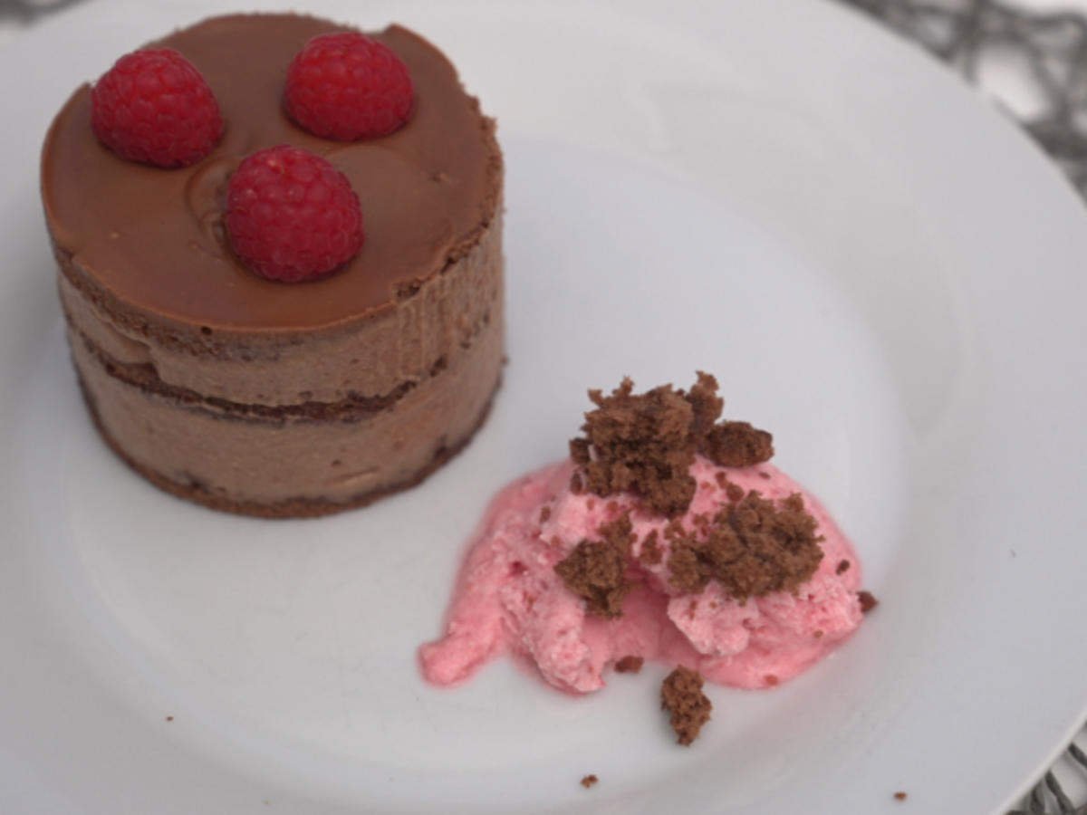 Nougat-Törtchen mit Himbeereis - Rezept - Bild Nr. 17143