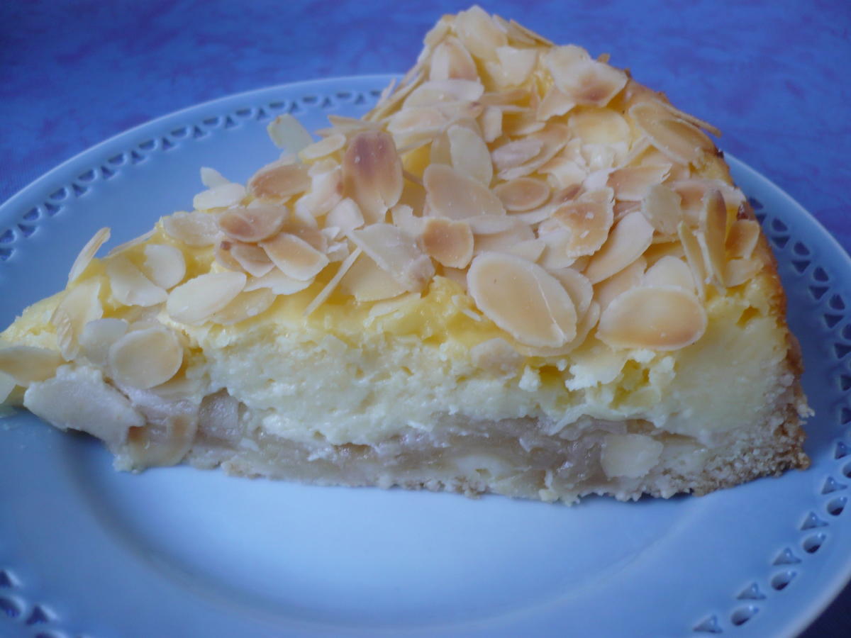 Apfel - Schmand -  Kuchen  mit Vanillepudding - Rezept - Bild Nr. 17143