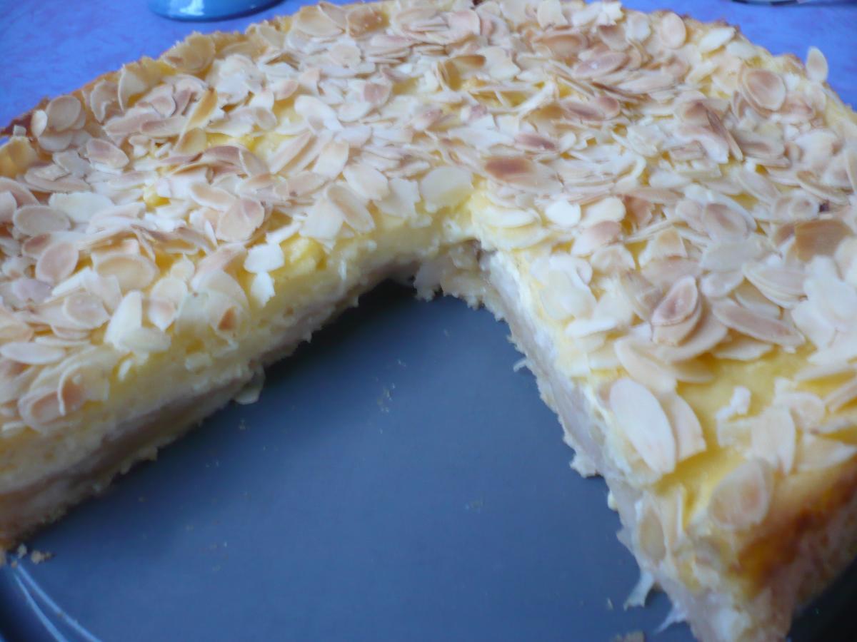 Apfel - Schmand -  Kuchen  mit Vanillepudding - Rezept - Bild Nr. 17151