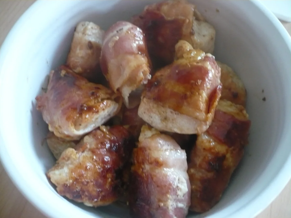 Rezept: Putenhappen im Speckmantel Bild Nr. 9 Putenhappen im Speckmantel - Rezept - Bild Nr. 9