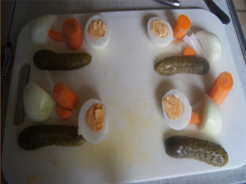 Schweinebraten-Ei-Gemüse-Sülze im Glas - Rezept - Bild Nr. 5