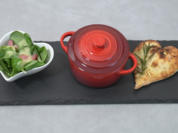 Parmigiana, Feldsalat mit Kartoffeldressing und Pizzabrot - Rezept - Bild Nr. 17146