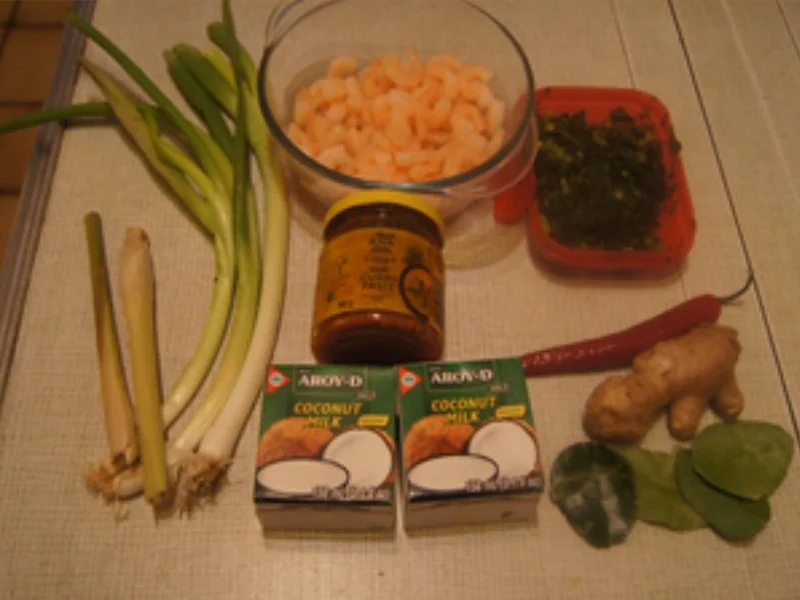 Asiatische Suppe mit Garnelen, Kokosmilch und Glasnudeln - Rezept - Bild Nr. 17149