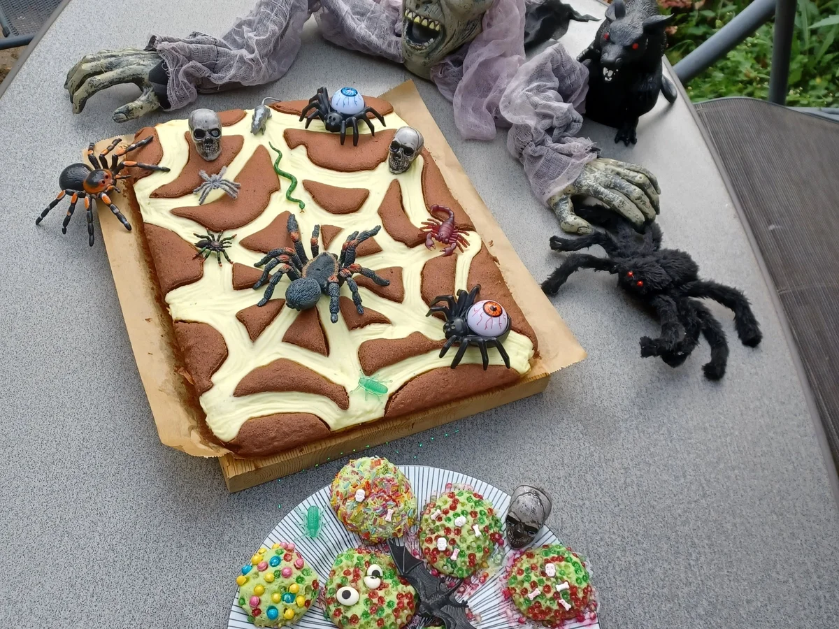 Halloween - Spider - Kuchen oder Steppdeckenkuchen - Rezept - Bild Nr. 17169