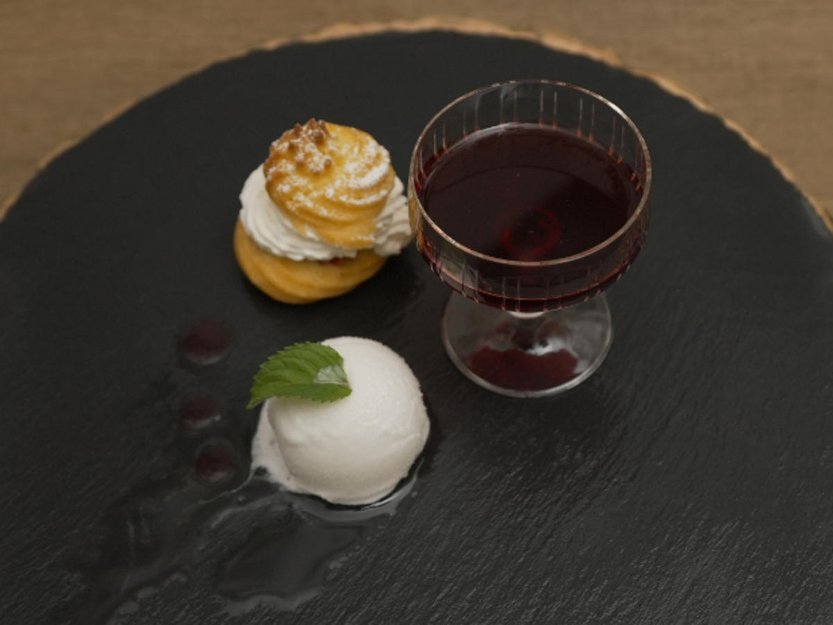Windbeutel mit Kirschen und Zitronensorbet - Rezept - Bild Nr. 17157