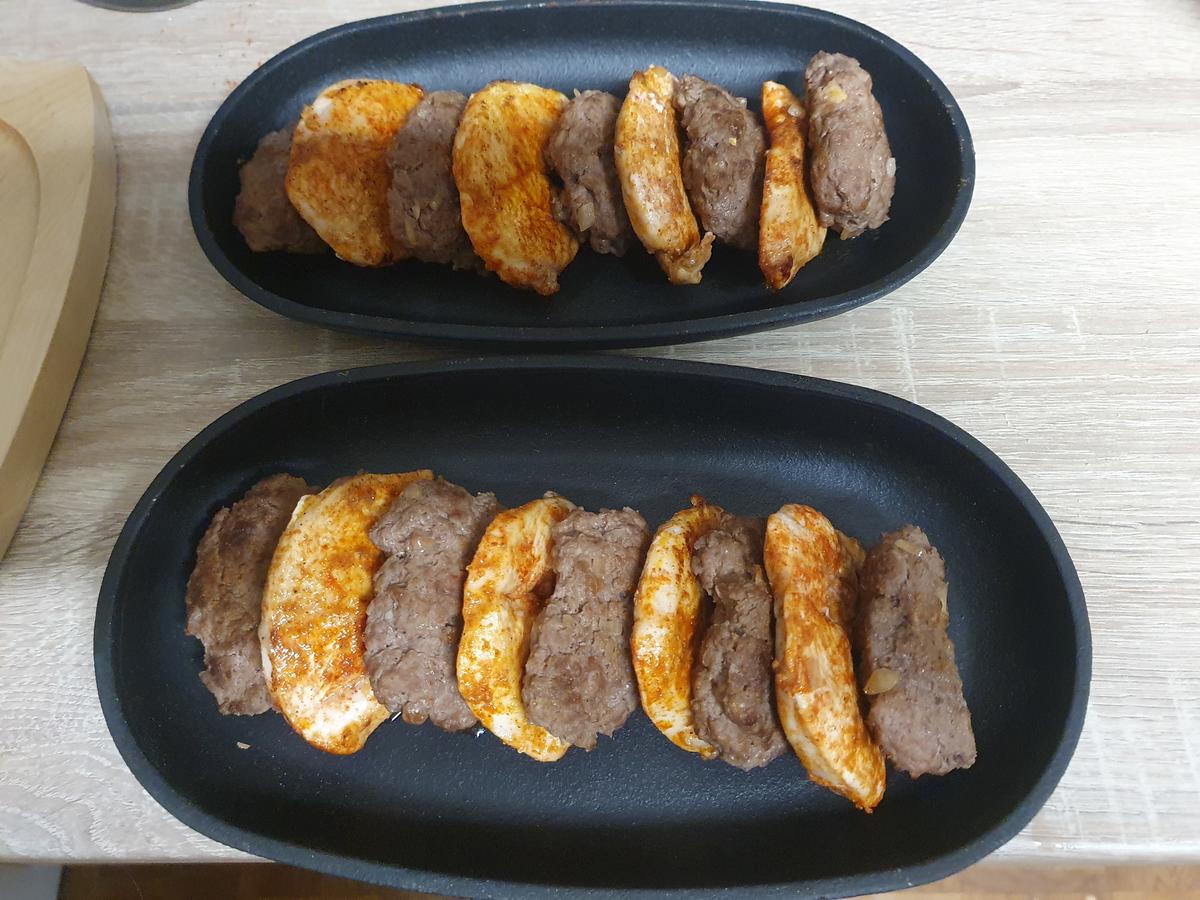 Fleisch-Gemüse-Pfännchen mit Käse überbacken - Rezept - Bild Nr. 17208